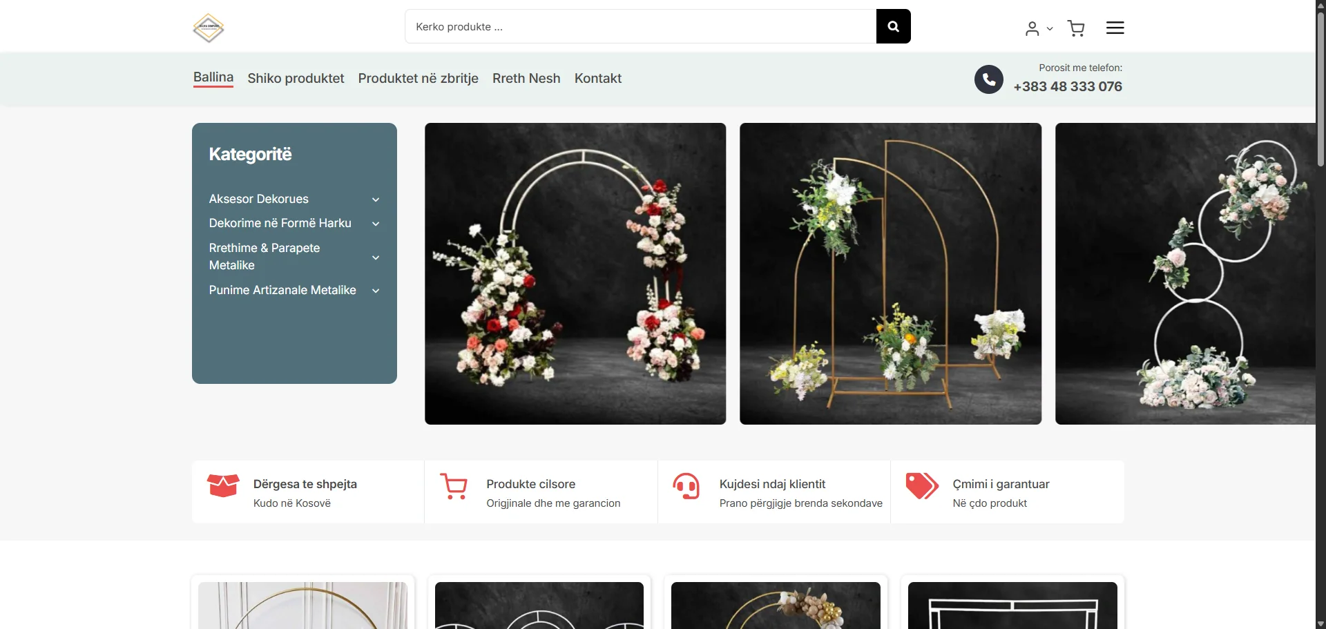 Professional website for Hajra Company, developed with WordPress